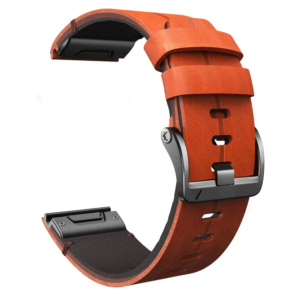 Quick-Fit Strap | 22mm (Genuine leather & titanium) - 2 colors